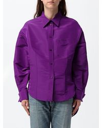 Balenciaga - Oversized Cotton Shirt With Embroidered Logo And Asymmetric Hem - Lyst