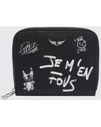 Zadig & Voltaire - Zadig &Amp Voltaire Arty Logo Print Leather Continental Zip Wallet - Lyst