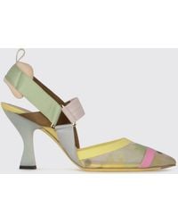 Fendi - Colibrì Mesh Nylon High Heel Slingback Court Shoes - Lyst