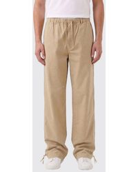 Ferragamo - Cotton And Silk Wide-Leg Trousers With Drawstring - Lyst