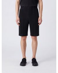 Homme Plissé Issey Miyake - Pleated Crêpe Knee-Length Shorts Homme Plissé Issey Miyake - Lyst