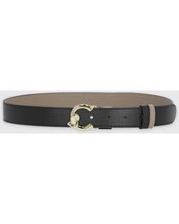 Coccinelle - C-Me Reversible Hammered Leather Belt - Lyst