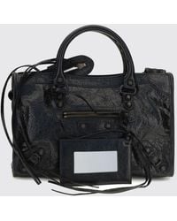 Balenciaga - Le City Small Arena Lambskin Handbag With Studs - Lyst