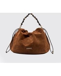 Gianni Chiarini - Morgana Suede Shoulder Bag With Drawstring Closure - Lyst