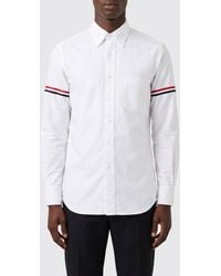 Thom Browne - Slim Fit Cotton Poplin Shirt With Button-Down Collar - Lyst