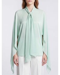 Stella McCartney - Pussy-Bow Long-Sleeved Blouse - Lyst