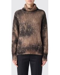 Avant Toi - Abstract Print Cashmere Roll Neck Jumper With Dropped Shoulders - Lyst