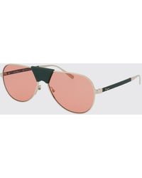 Ferragamo - Sf220Sl Metal And Leather Sunglasses - Lyst