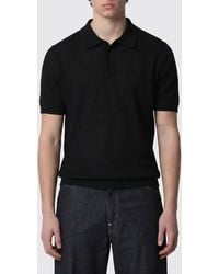 Roberto Collina - Knitted Cotton Polo Shirt - Lyst