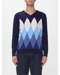 Ballantyne - Diamond Pattern Cotton And Cashmere Pullover - Lyst