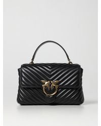 Pinko - Love Lady Puff Chevron Quilted Nappa Bag - Lyst