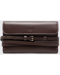 Moschino - Tie Me Leather Mini Crossbody Bag With Chain - Lyst