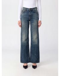Amiri - Vaqueros De Pierna Ancha Y Talle Alto En Denim De Algodón Con Cinco Bolsillos - Lyst