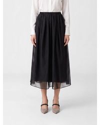 Brunello Cucinelli - Flared Skirt - Lyst