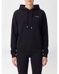 Off-White c/o Virgil Abloh - Arrow Logo Cotton Hoodie With Drawstring - Lyst