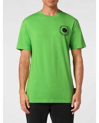 Philipp Plein - Slim Fit Cotton T-Shirt With Contrast Logo On The Chest - Lyst