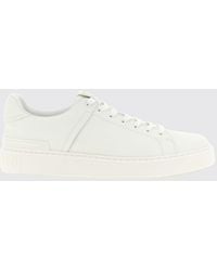 Balmain - B-Court Bicolour Smooth Calf Leather Trainers - Lyst