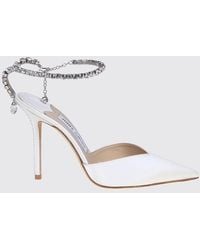 Jimmy Choo - Saeda Crystal-Embellished Satin High-Heel Pumps - Lyst