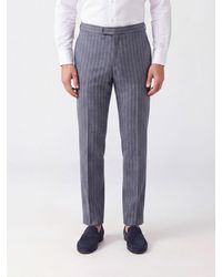 Tom Ford - Pinstriped Wool Tailored Slim Fit Trousers - Lyst
