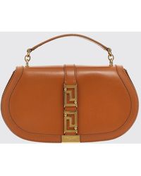 Versace - Greca Goddess Bag In Leather With Application - Lyst