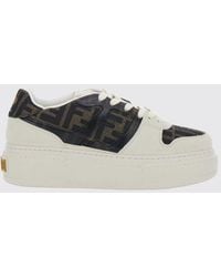 Fendi - Baskets À Plateforme Match En Tissu Jacquard À Monogramme Ff - Lyst