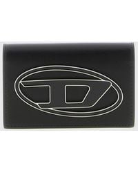 DIESEL - 1Dr Iv Leather Card Holder Oval D - Lyst