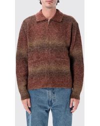 Obey - Abstract Pattern Wool-Blend Zip-Up Polo Jumper - Lyst
