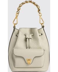 Coccinelle - Beat Generation Leather Mini Bucket Bag With Woven Handle - Lyst