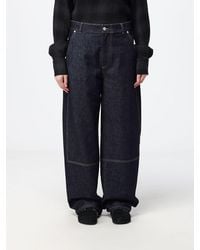 Tela - High-Waisted Wide-Leg Cotton Denim Jeans With America Pockets - Lyst