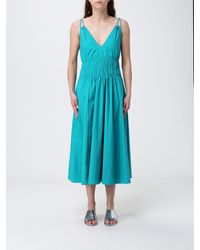 Pinko - Stretch Cotton Midi Dress - Lyst