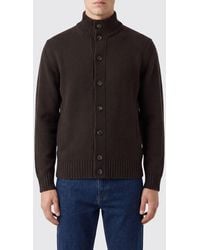 Zanone - Virgin Wool Turtleneck Cardigan With Ribbed Trims - Lyst