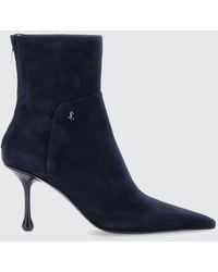 Jimmy Choo - Suede Ankle Boots With A Teardrop High Heel - Lyst