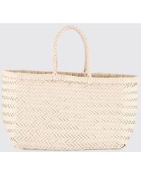 Dragon Diffusion - Triplo Salto Woven Leather Handbag With Double Handle - Lyst