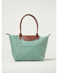 Longchamp - Le Pliage Recycled Nylon And Leather Bag - Lyst