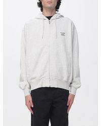 Drole de Monsieur - Zipped Cotton Hoodie With Contrast Logo - Lyst