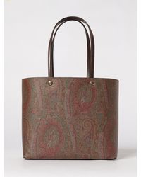 Etro - Essential Paisley Print Coated Cotton Bag - Lyst