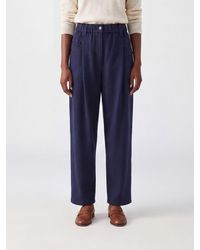 Brunello Cucinelli - High-Waisted Straight-Leg Wool-Blend Trousers With Belt Loops - Lyst
