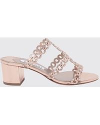 Aquazzura - Patent Leather Open-Toe Mid-Heel Mules - Lyst