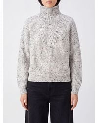 Isabel Marant - Abstract Pattern Alpaca-Blend Half-Zip Turtleneck Jumper - Lyst