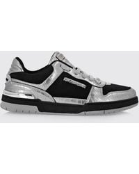 Philipp Plein - Suede And Crocodile Print Leather Sneakers - Lyst