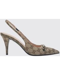 Gucci - Gg Jacquard Monogram Canvas Slingback - Lyst