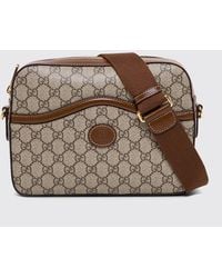 Gucci - Sac Bandoulière Interlocking G En Tissu Gg Supreme Avec Détails En Cuir - Lyst