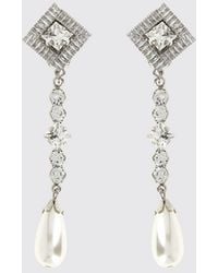 Alessandra Rich - Crystal Drop Earrings - Lyst