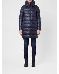 Herno - Long Quilted Nylon Down Jacket With High Neck And Concealed Closure - Lyst