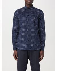 Etro - Shirt In Stretch Cotton With Micro Paisley Pattern - Lyst