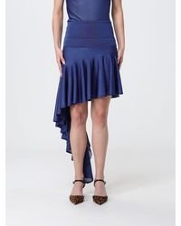 Alaïa - Asymmetric Viscose Knit Skirt - Lyst