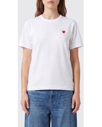 COMME DES GARÇONS PLAY - Comme Des Gar&Ccedil	Ons Play Cotton T-Shirts With Logo - Lyst