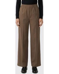 Brunello Cucinelli - Wide Leg Poplin Trousers - Lyst