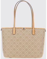 Tory Burch - Small T Monogram Jacquard Tote Bag With Removable Pouch - Lyst