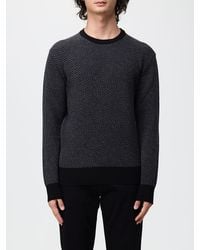 Brooksfield - Patterned Pure Virgin Wool Crewneck Jumper - Lyst